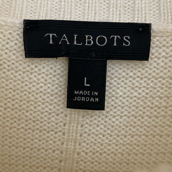 Talbots Cream Tunic Textured Sweater - Picture 5 of 7